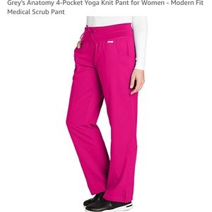 Greys Anatomy 4 pocket scrub pant XL raspberry